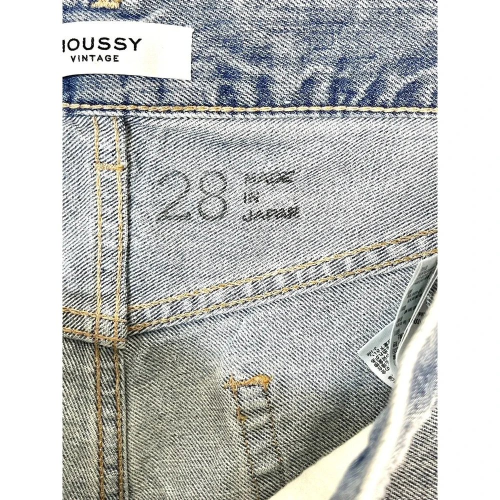 New! MOUSSY VINTAGE Mathews Cut Off Short Light Blue Distressed Raw Hem Denim 28 - Picture 11 of 16